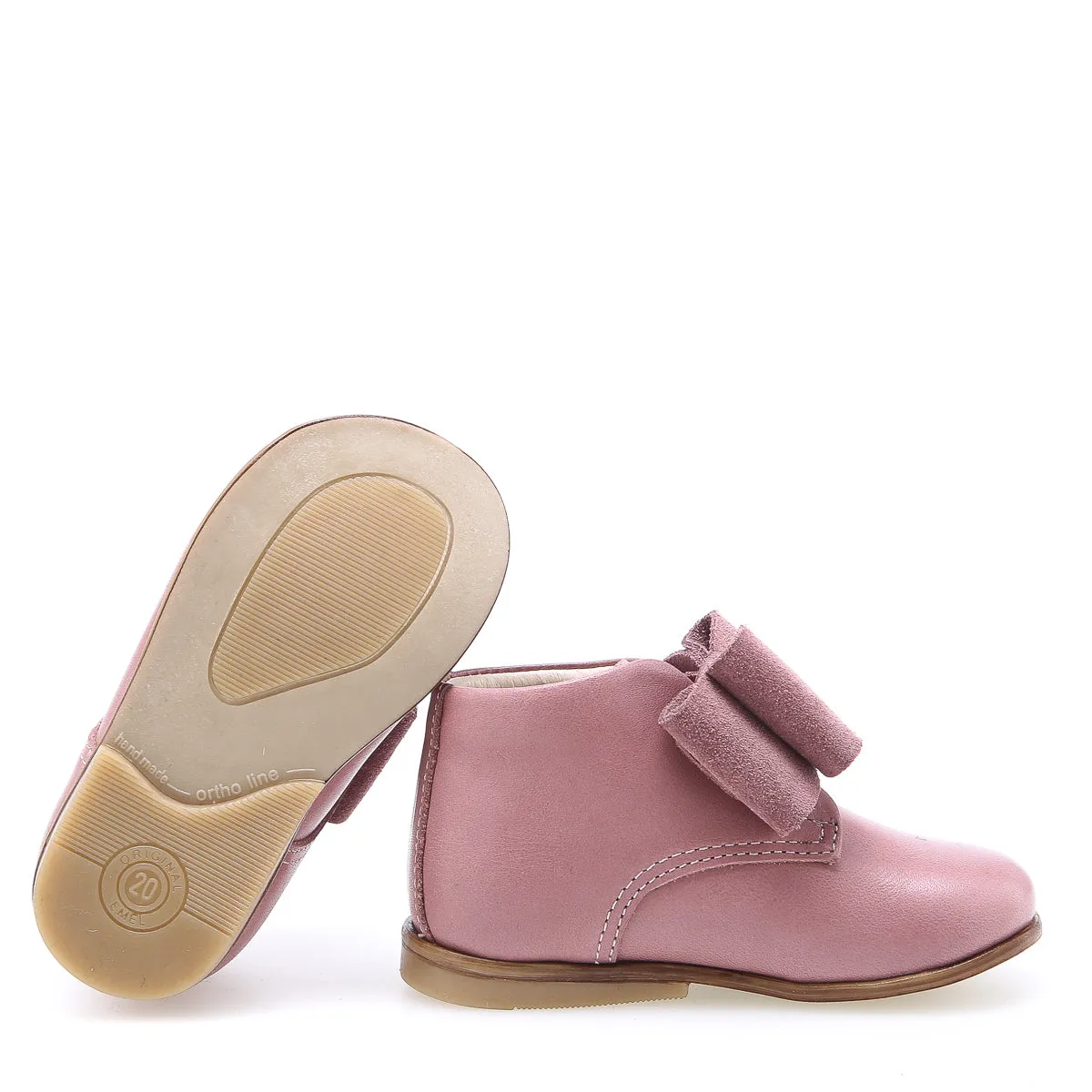 (1899E-3) Emel Pink bow velcro