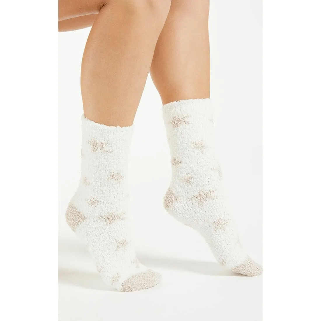 2 Pack Plush Socks in Vanilla Ice