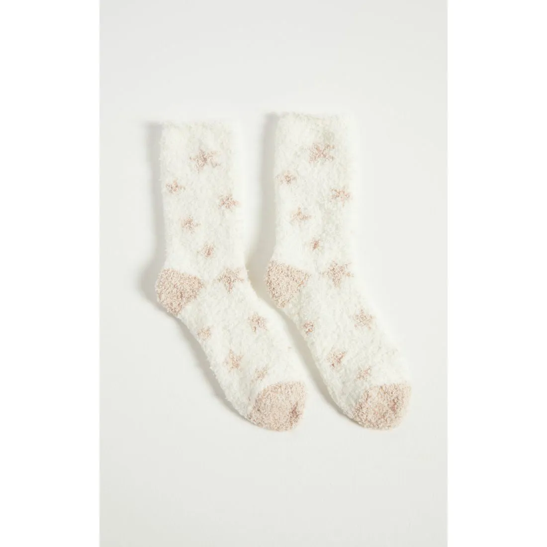 2 Pack Plush Socks in Vanilla Ice