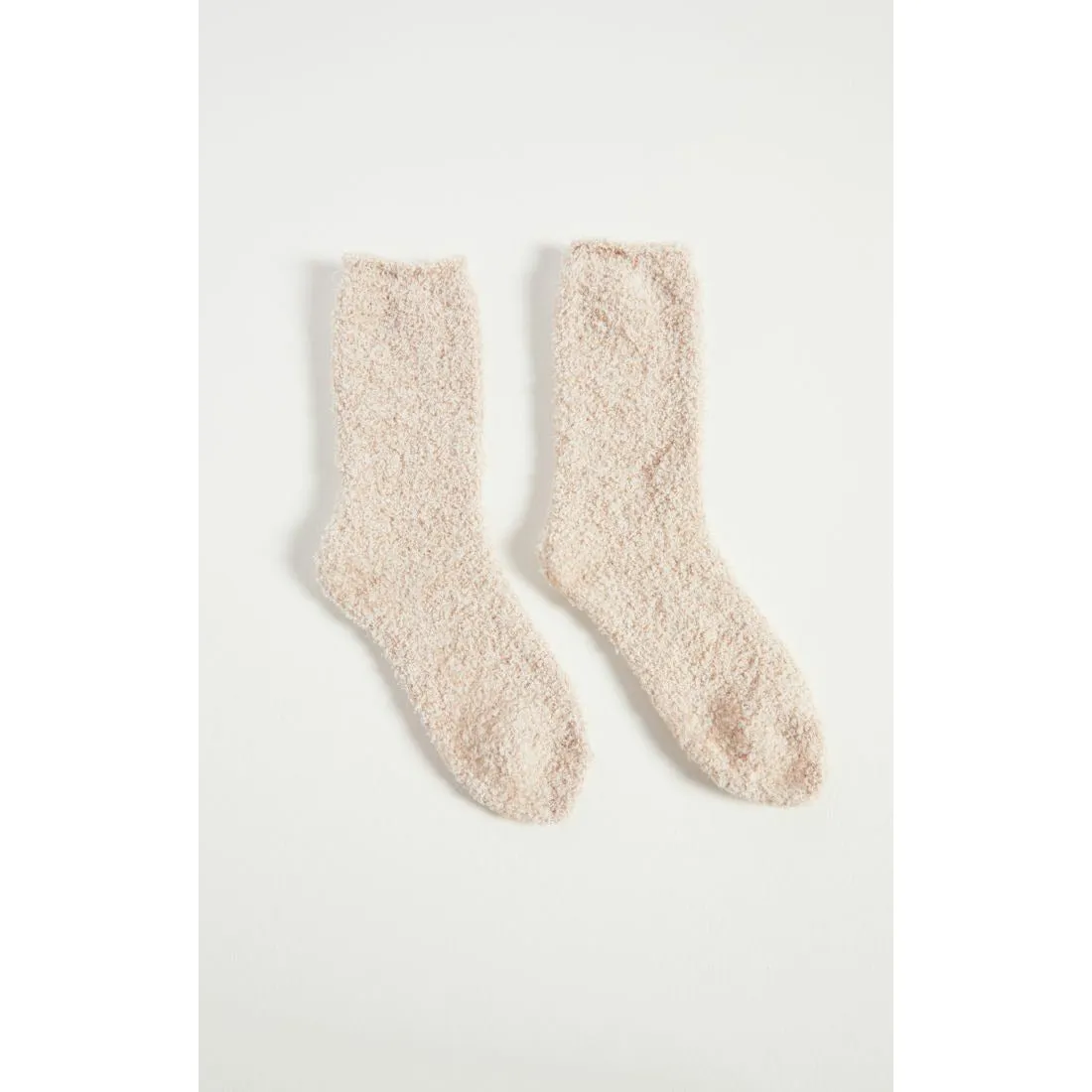 2 Pack Plush Socks in Vanilla Ice