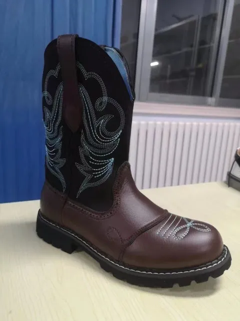 2022-23 New Western Cowgirl Cowboy Boots Pu Leather Handmade for Women