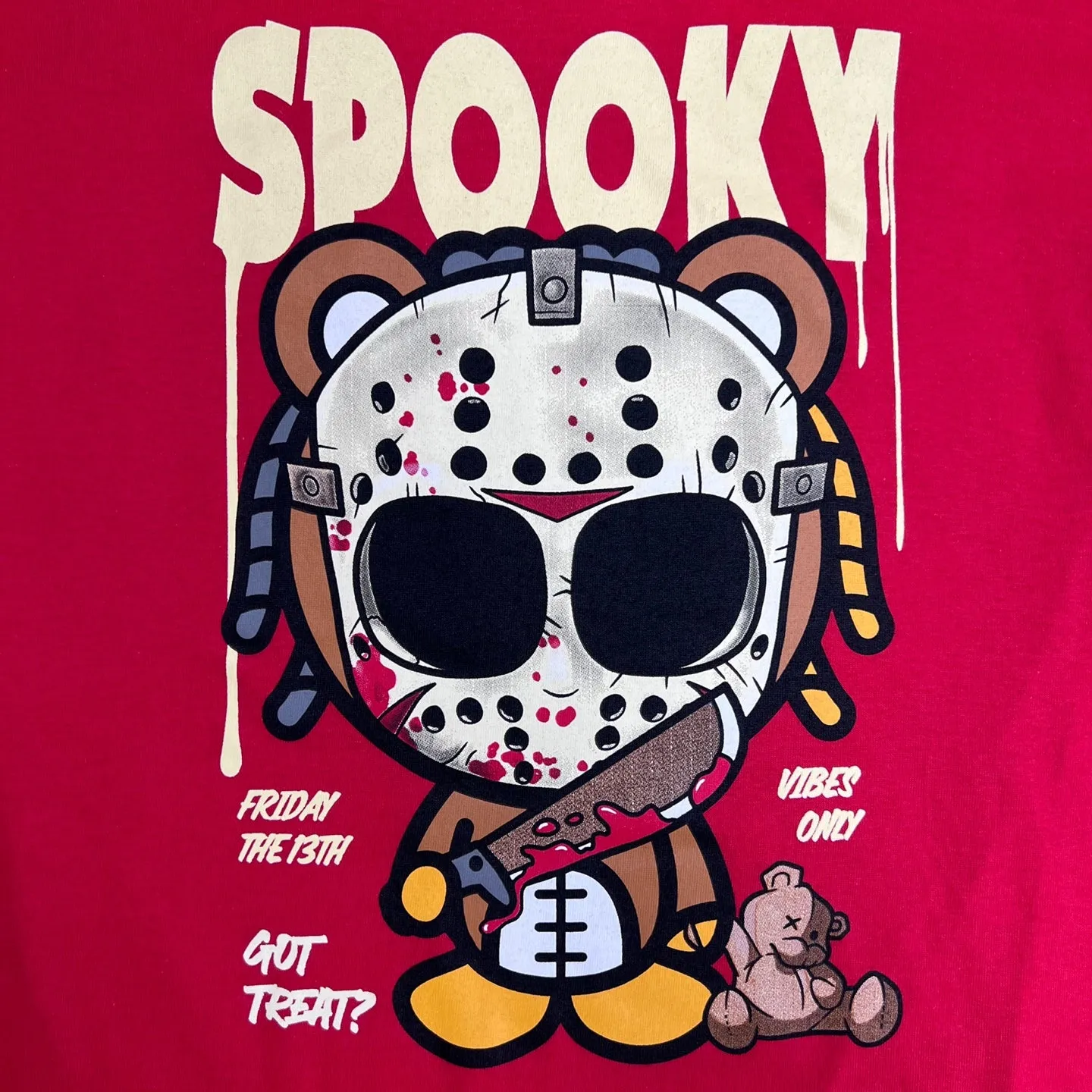 3FORTY Spooky Halloween Graphic T-Shirt - Red