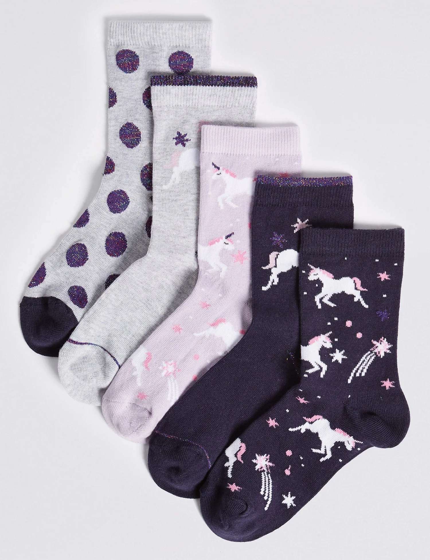 5 Pairs of Unicorn Socks