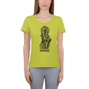 All-Over Print Women's Athletic T-shirt- Polynesian Graphic Style