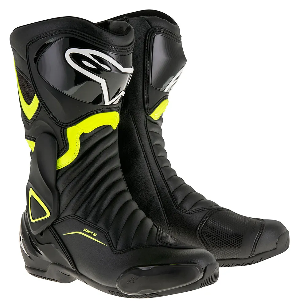 Alpinestars SMX 6 v2  Fluo Motorcycle Racing Boot Black Yellow