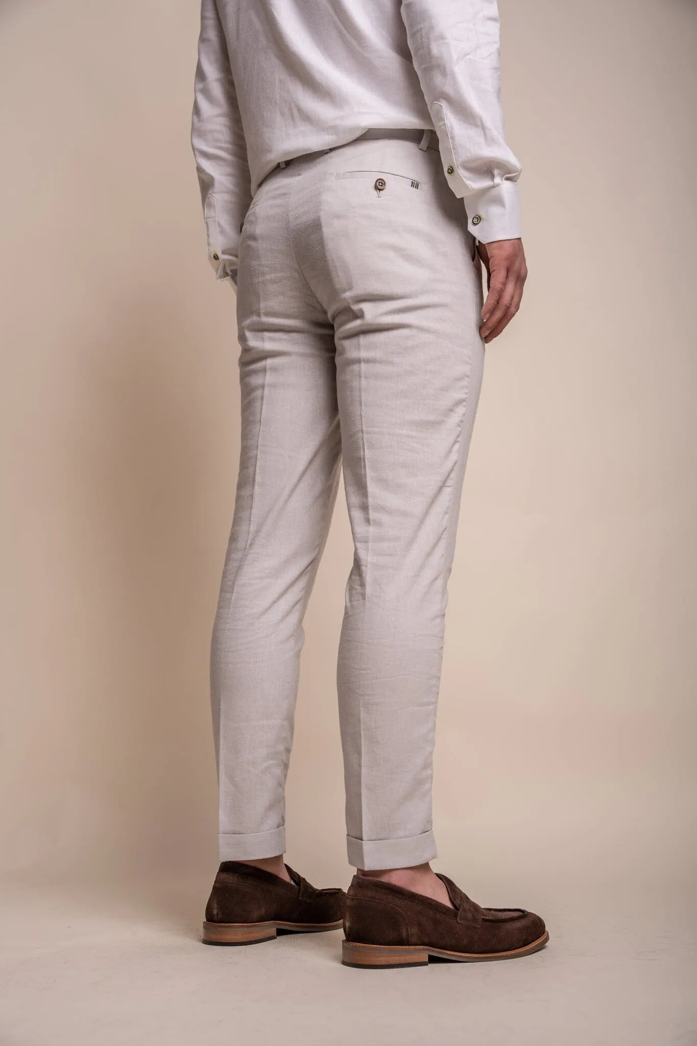 Alvari Stone Linen Trousers