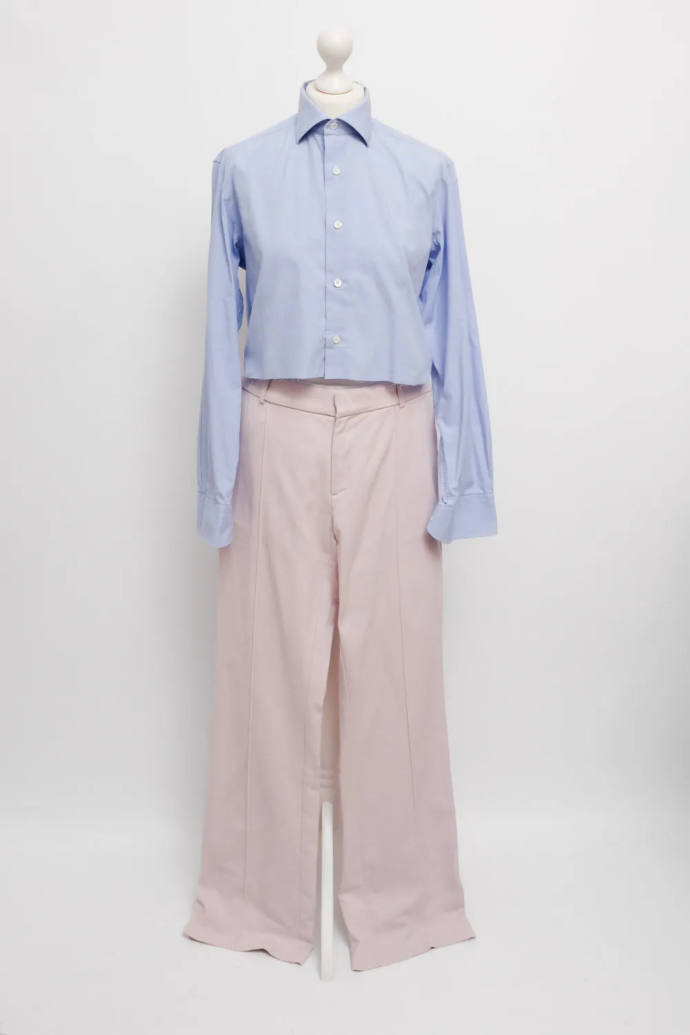 A.P.C. MARLENE PLEATED LONG LAVENDER ROSE PANTS