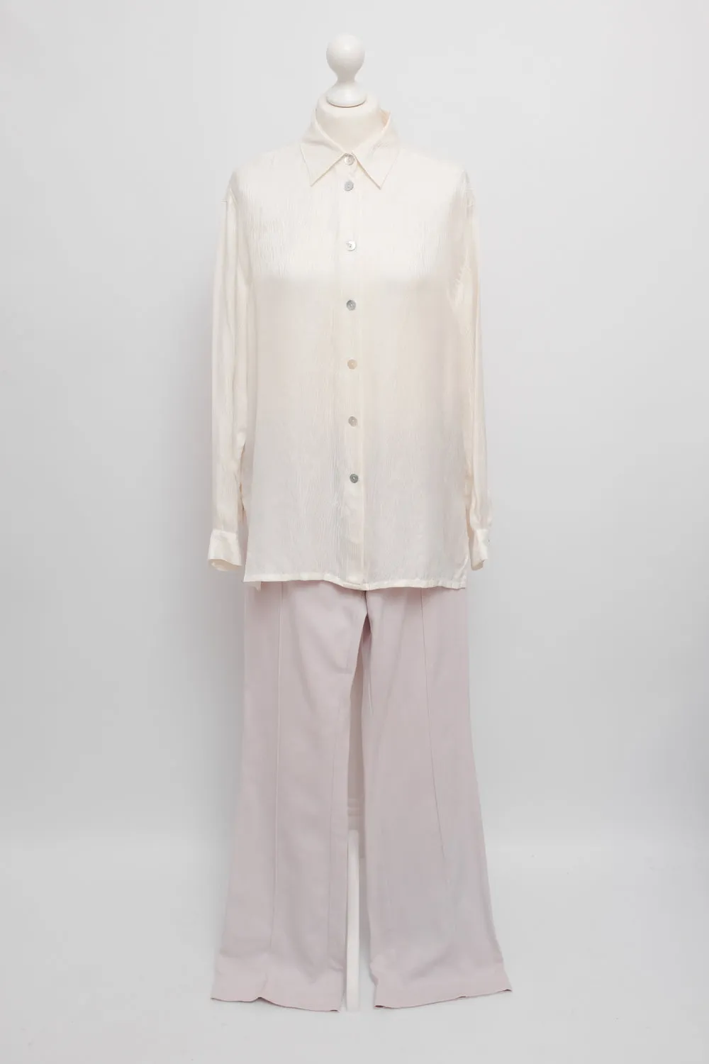 A.P.C. MARLENE PLEATED LONG LAVENDER ROSE PANTS