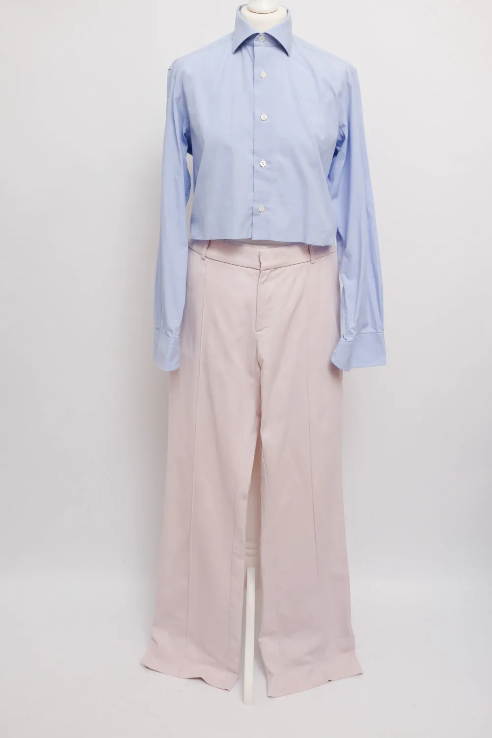 A.P.C. MARLENE PLEATED LONG LAVENDER ROSE PANTS