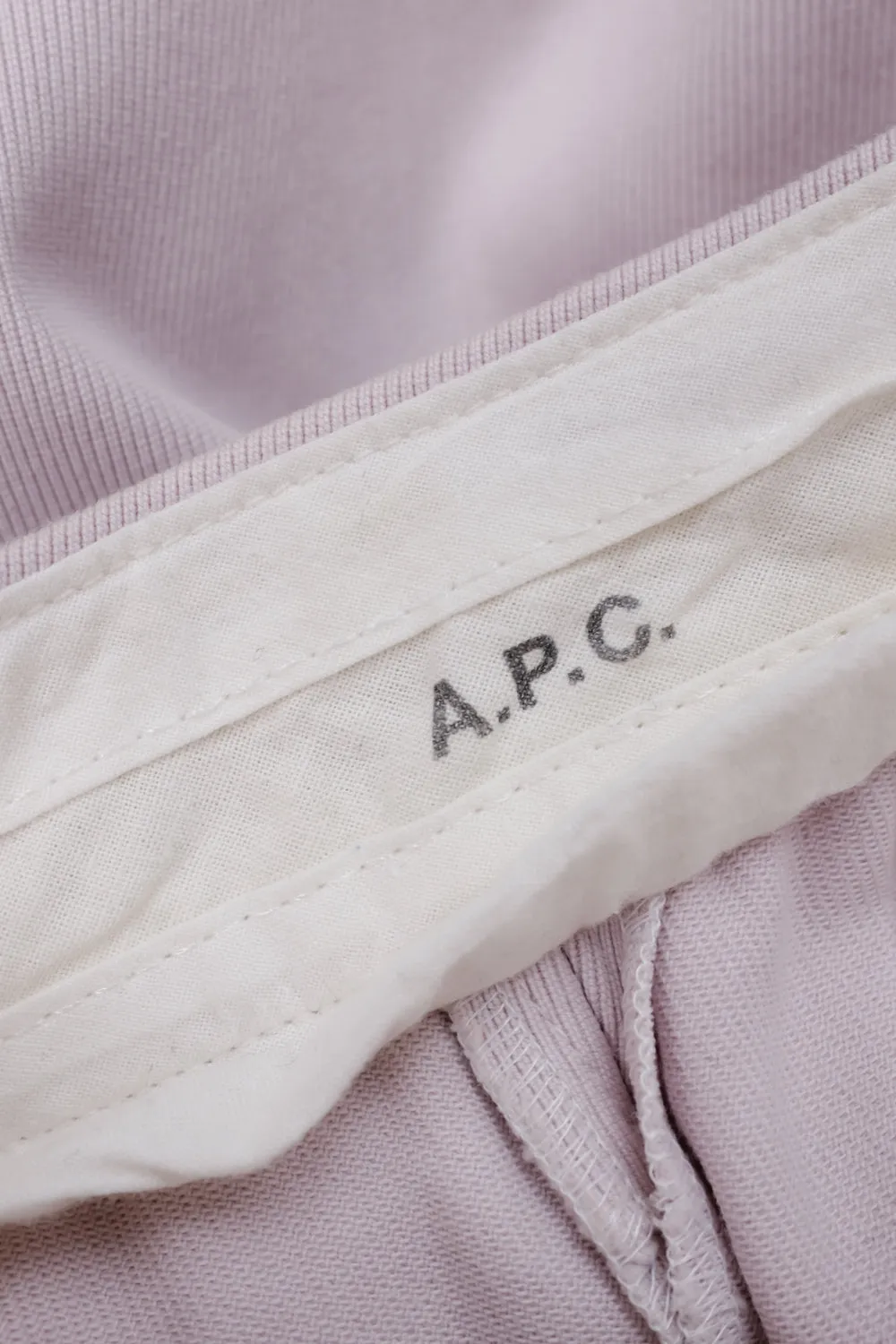 A.P.C. MARLENE PLEATED LONG LAVENDER ROSE PANTS