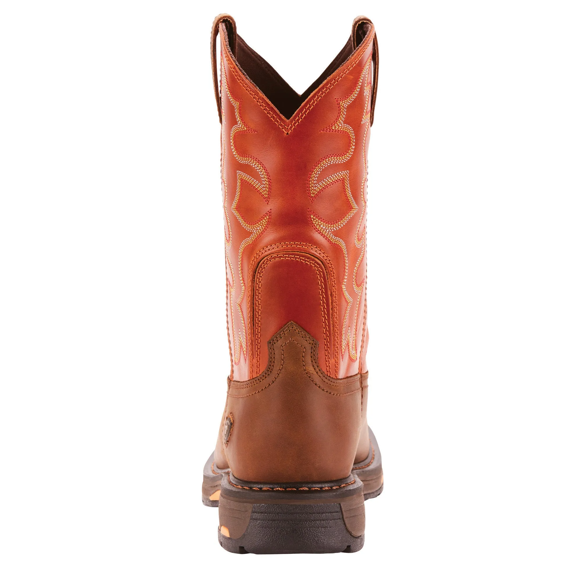 'Ariat' Men's 11" WorkHog Western Square Toe - Brown / Orange