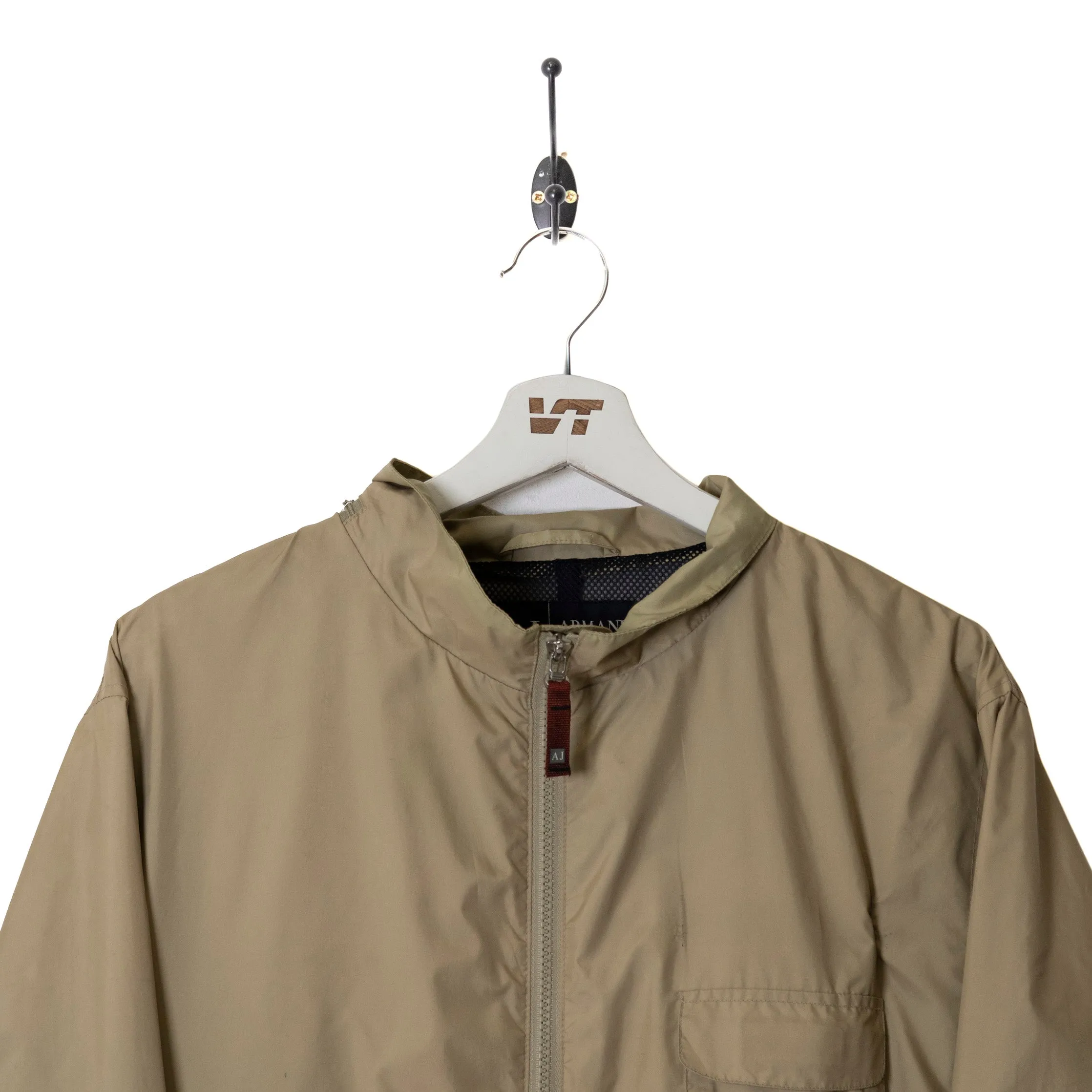 Armani Jeans Beige Hooded Tech Jacket