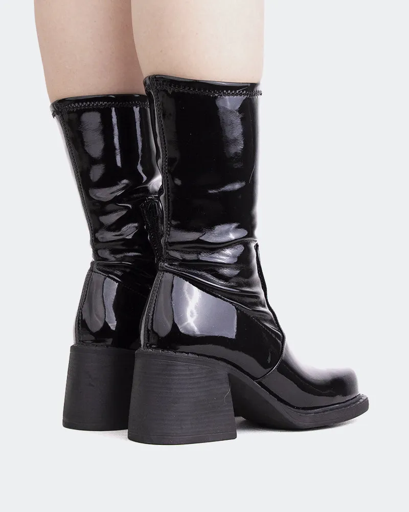 Baptiste Black Patent Stretch