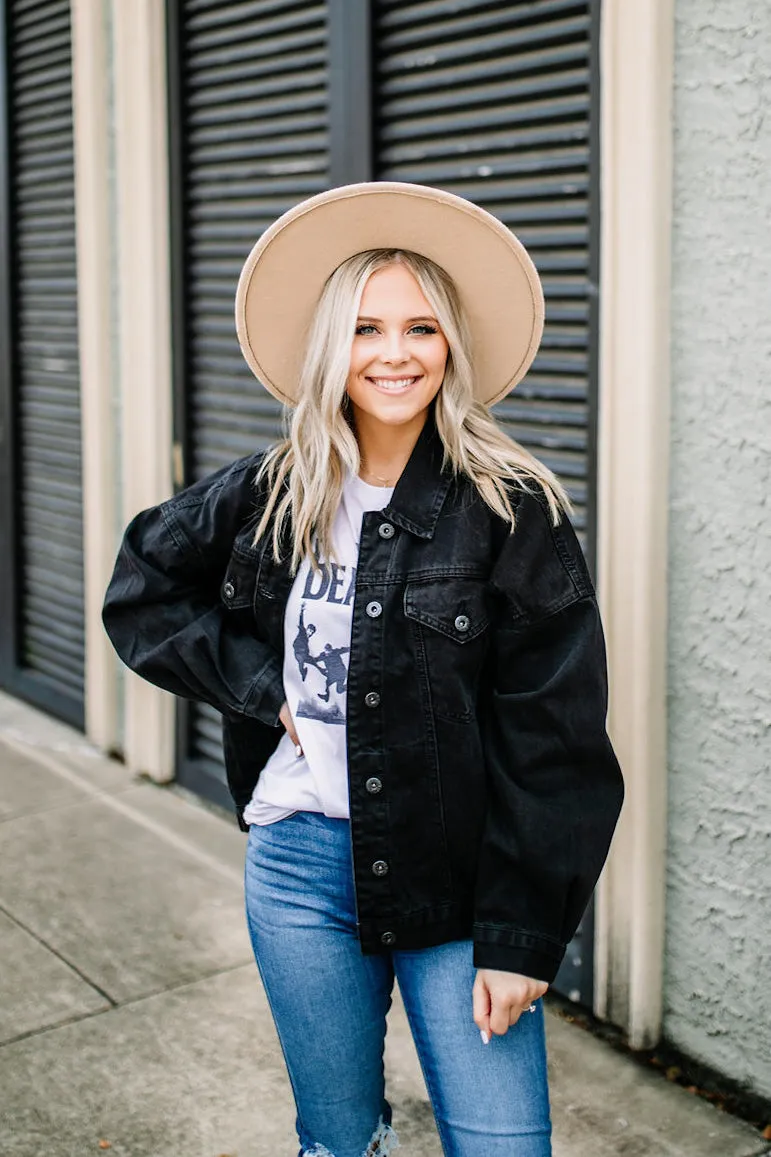 Becki Classic Black Denim Jacket | FINAL SALE