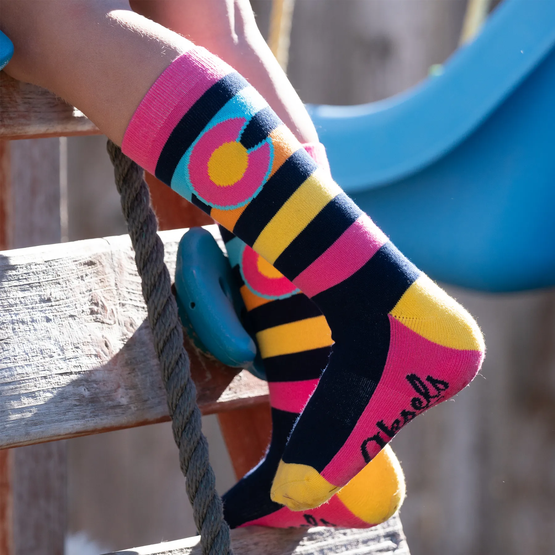 Big Kids Striped Colorado Flag Crew Socks