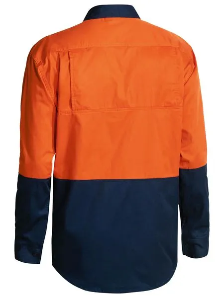 Bisley Hi Vis L/S Cool Lightweight Drill Shirt