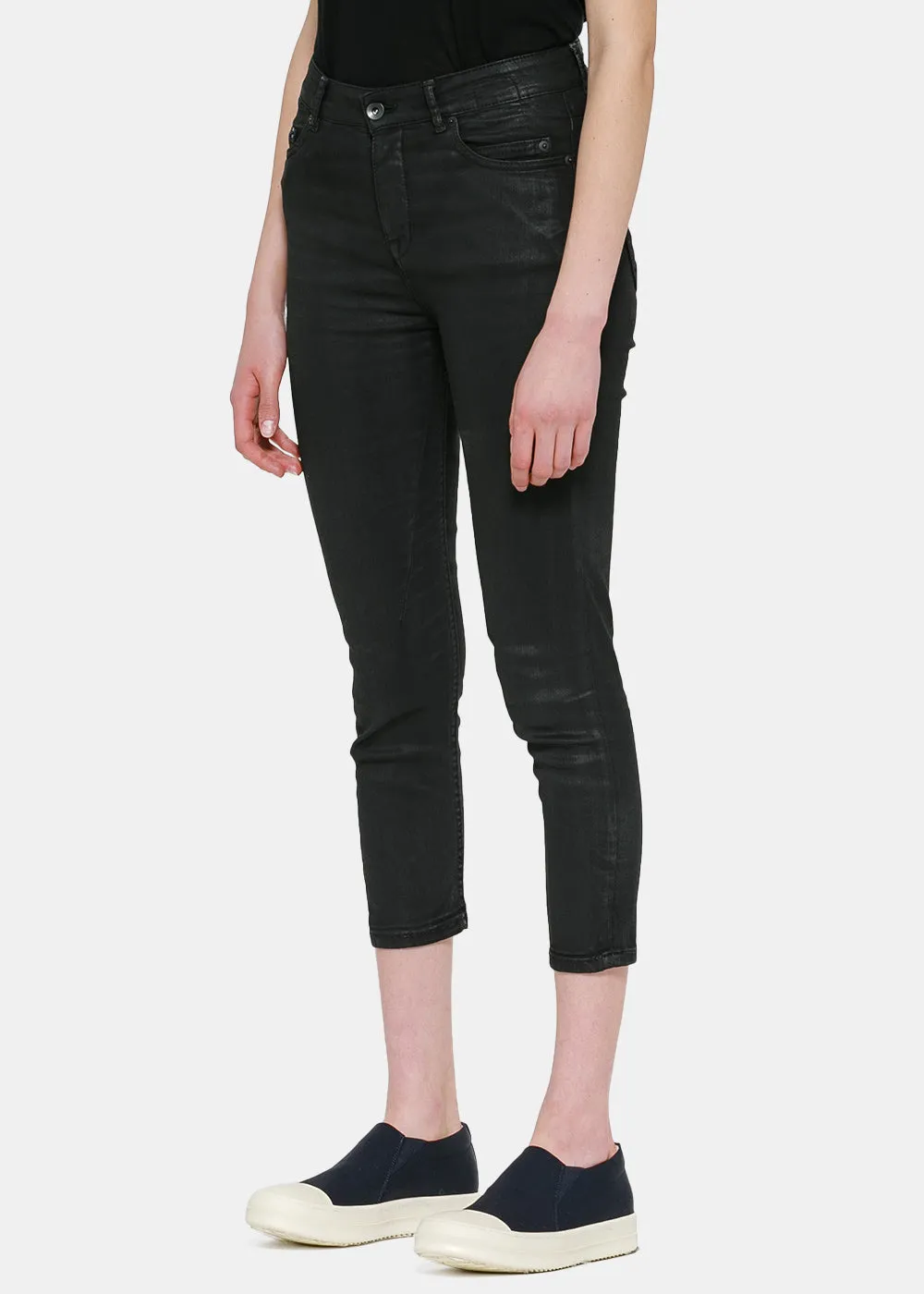 Black Cropped Detroit Jeans