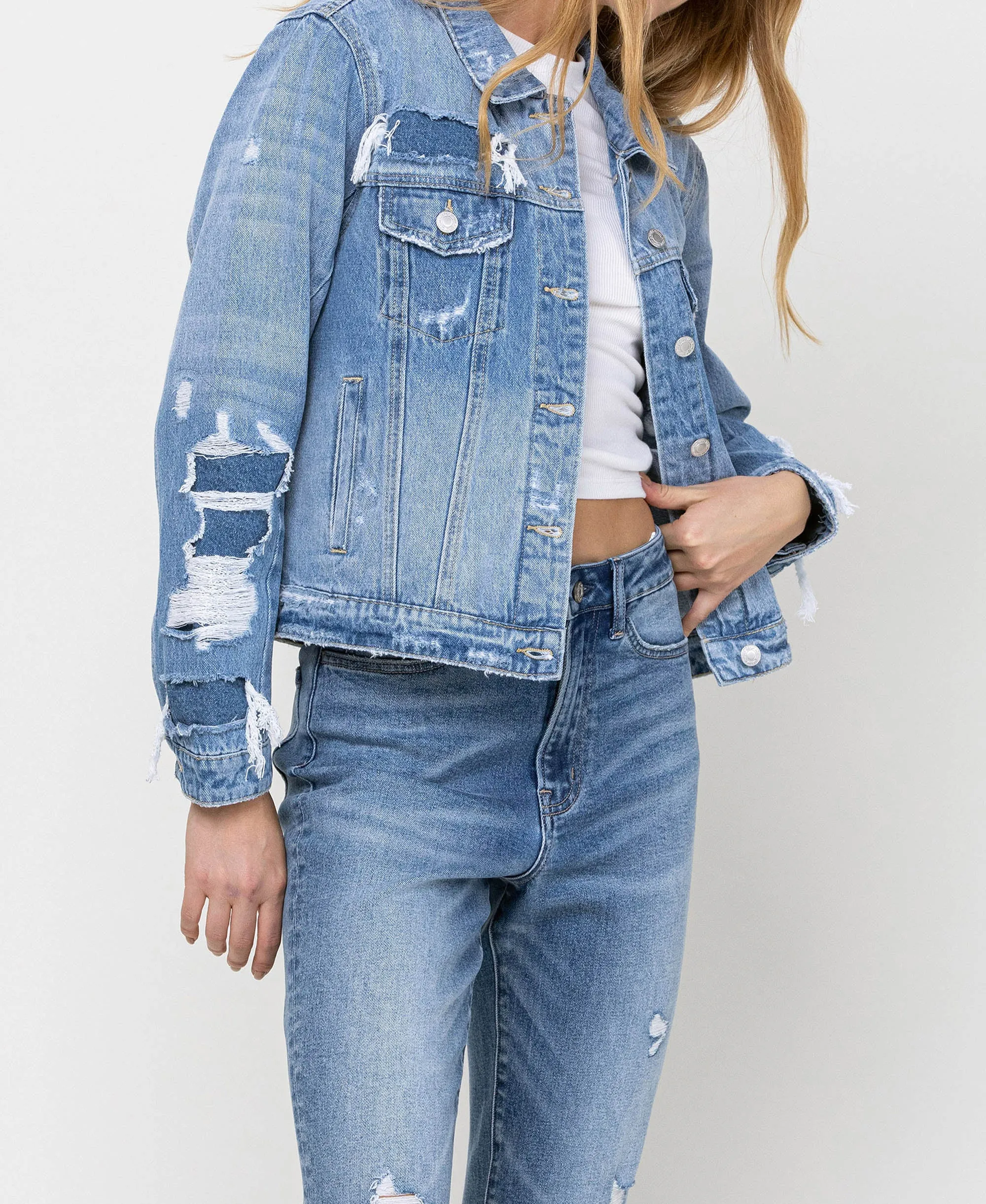 Blue Soul - Distressed Classic Denim Jacket