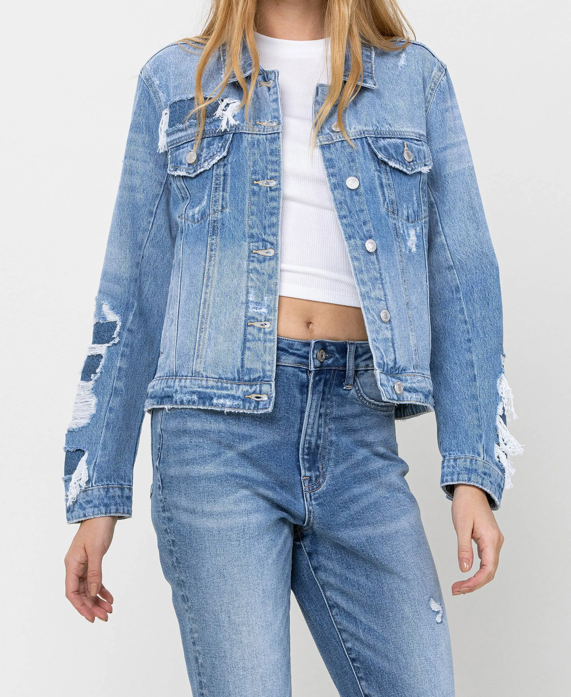 Blue Soul - Distressed Classic Denim Jacket