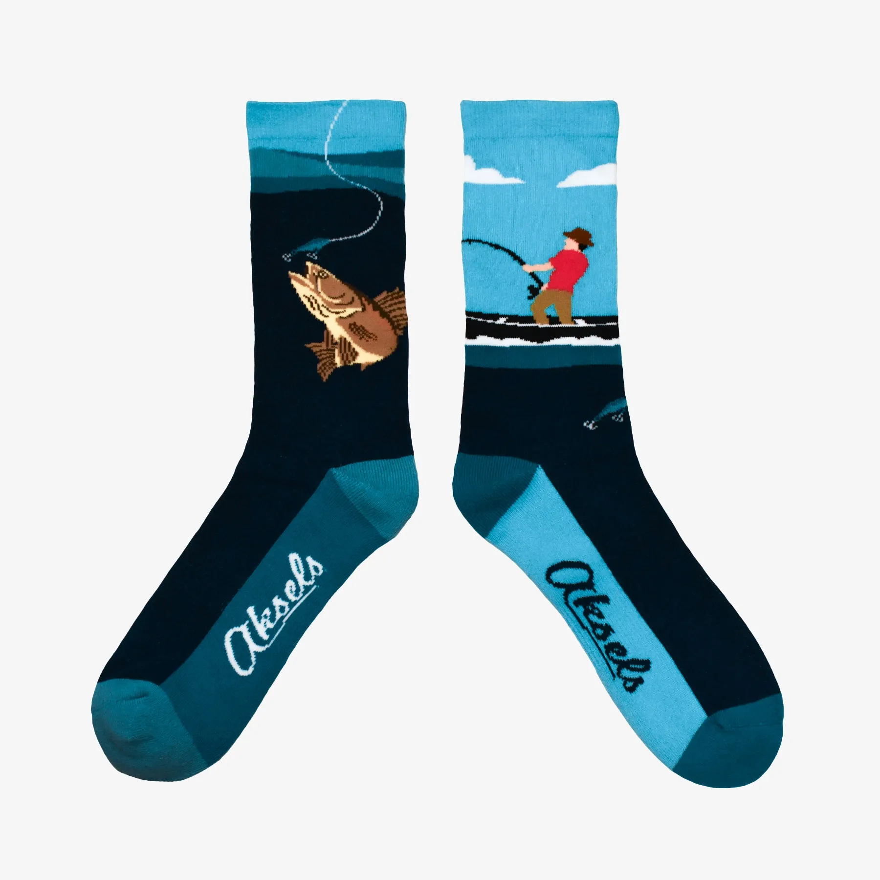 Boat Catch Walleye Men's & Women's Crew Socks