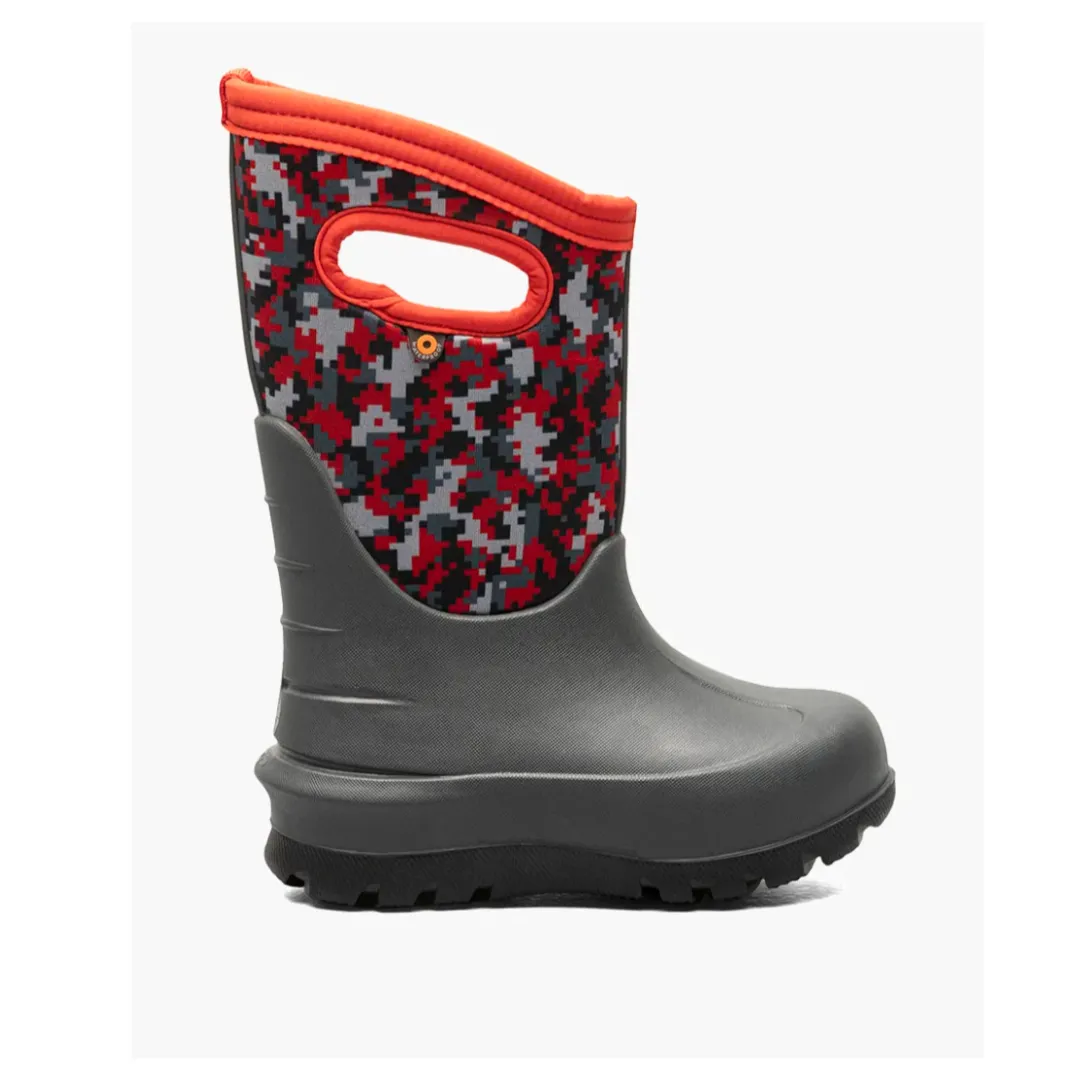 BOGS Grey Multi Digital Maze Neo-Classic Boots