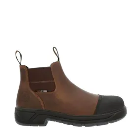 Optimized Title: Stylish Brown Chelsea Boots with Composite Toe for Brewmasters