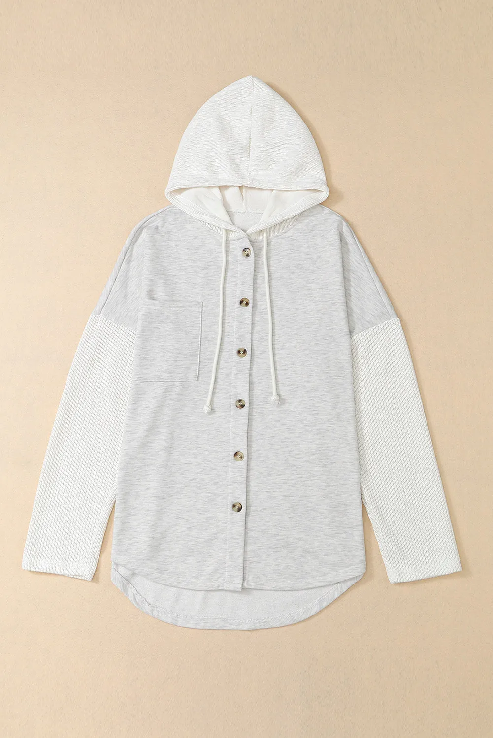 Button Up Hooded Jacket