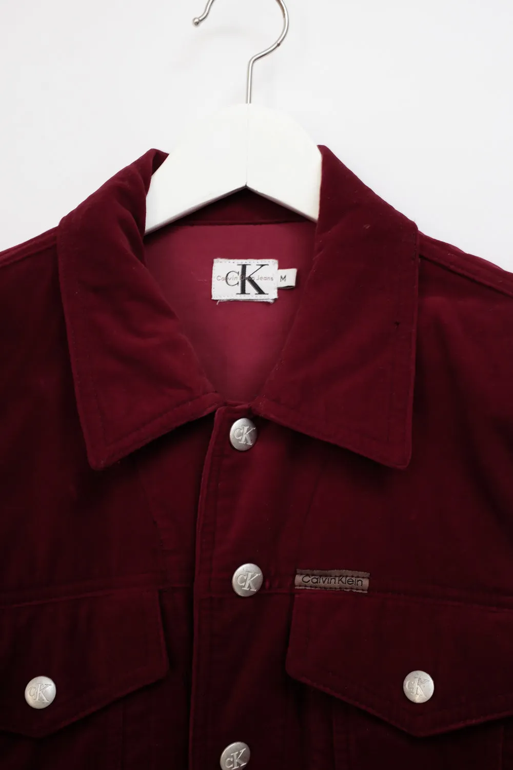 CALVIN KLEIN VINTAGE RED VELVET JACKET