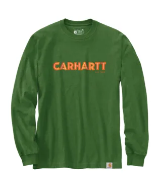 Carhartt Loose Fit Heavyweight Long-Sleeve Logo Graphic T-Shirt