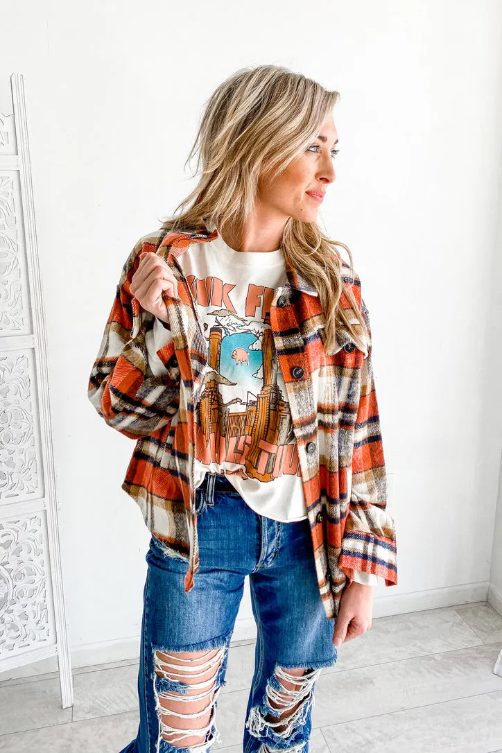 Charleston Rust Plaid Shacket