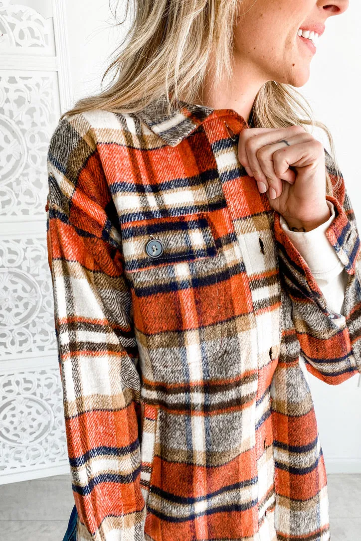 Charleston Rust Plaid Shacket