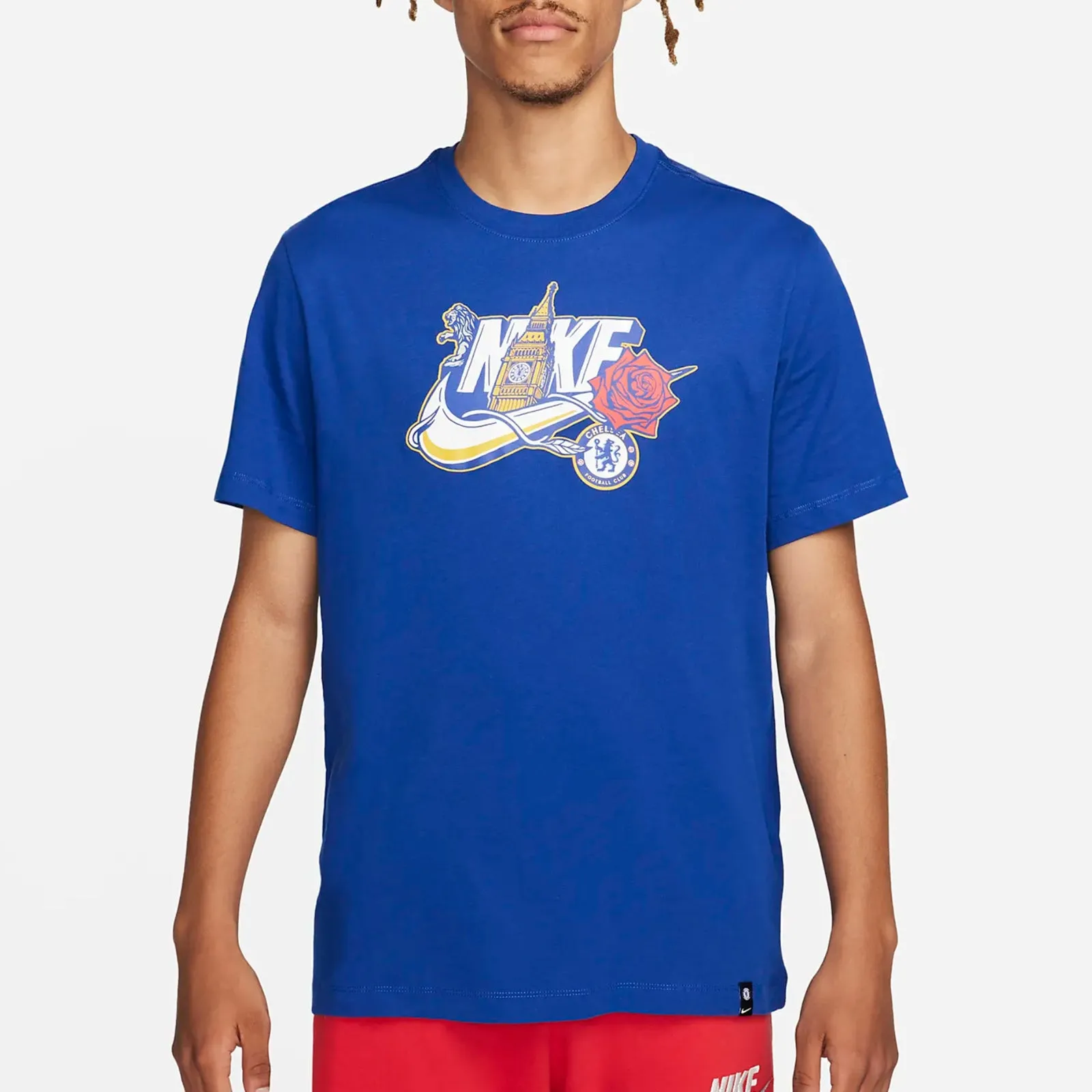 Chelsea FC Men's Soccer Football Futura T-Shirt by Nike