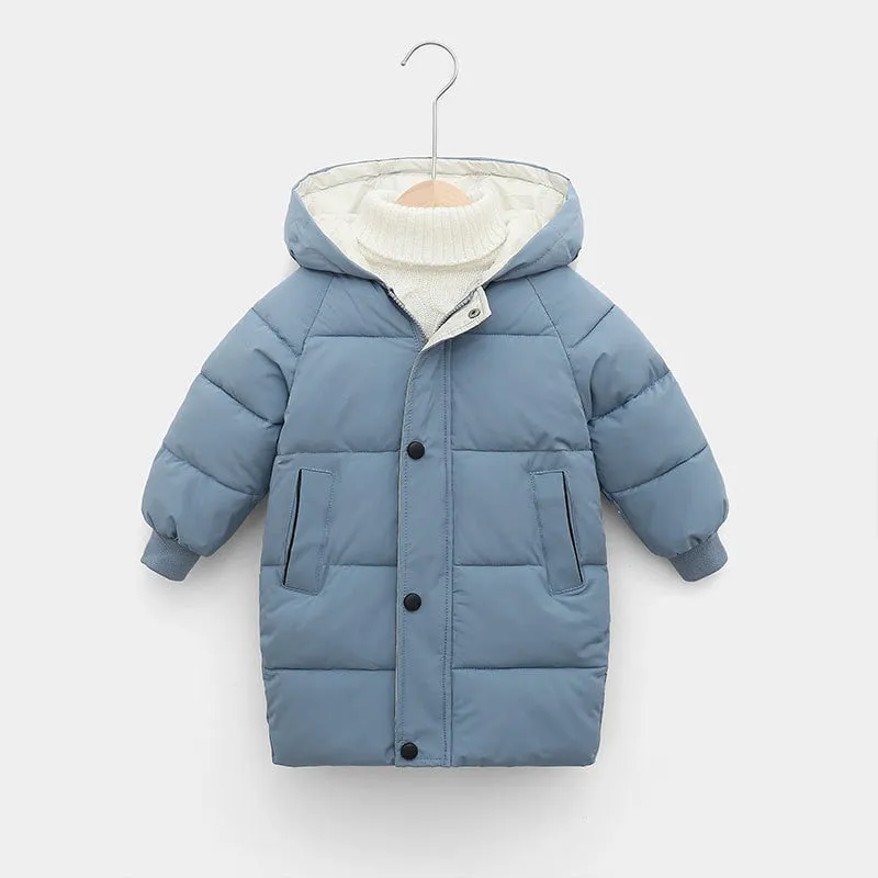 Children Long Warm Winter Jackets