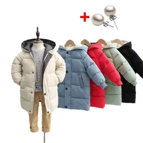 Children Long Warm Winter Jackets