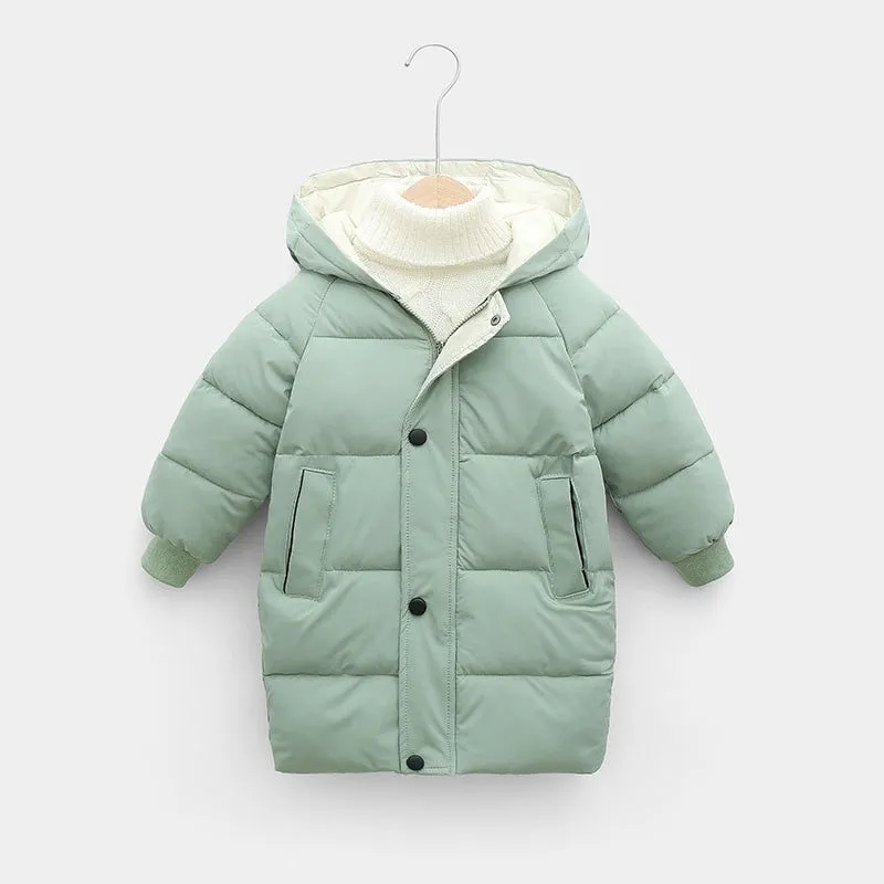 Children Long Warm Winter Jackets