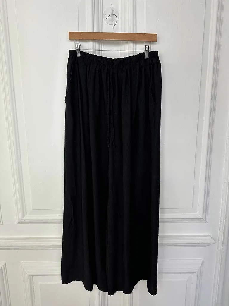 Classic Palazzo Trousers - Black