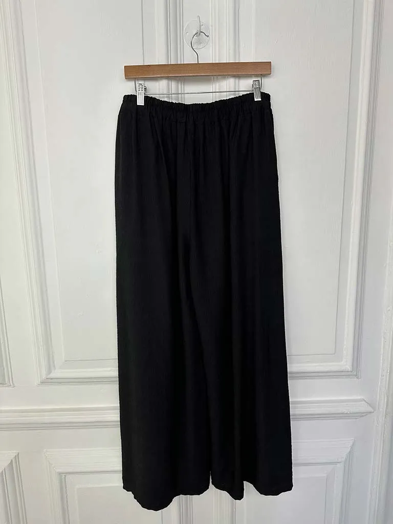 Classic Palazzo Trousers - Black