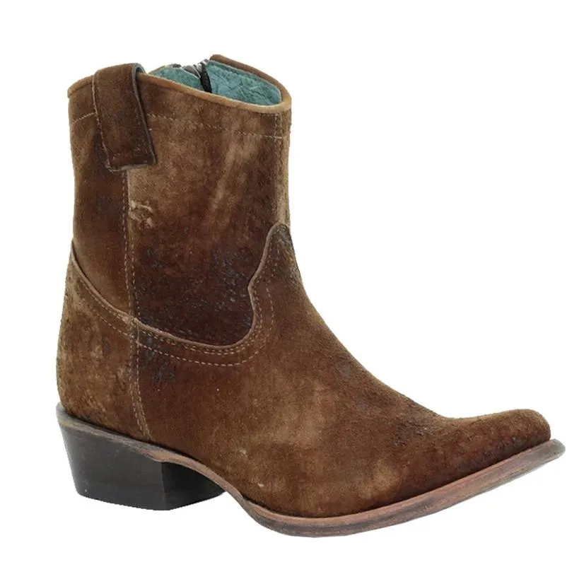 Corral Chocolate Tan Lamb Ankle Boot