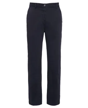 Cropped Chino Trousers - Navy