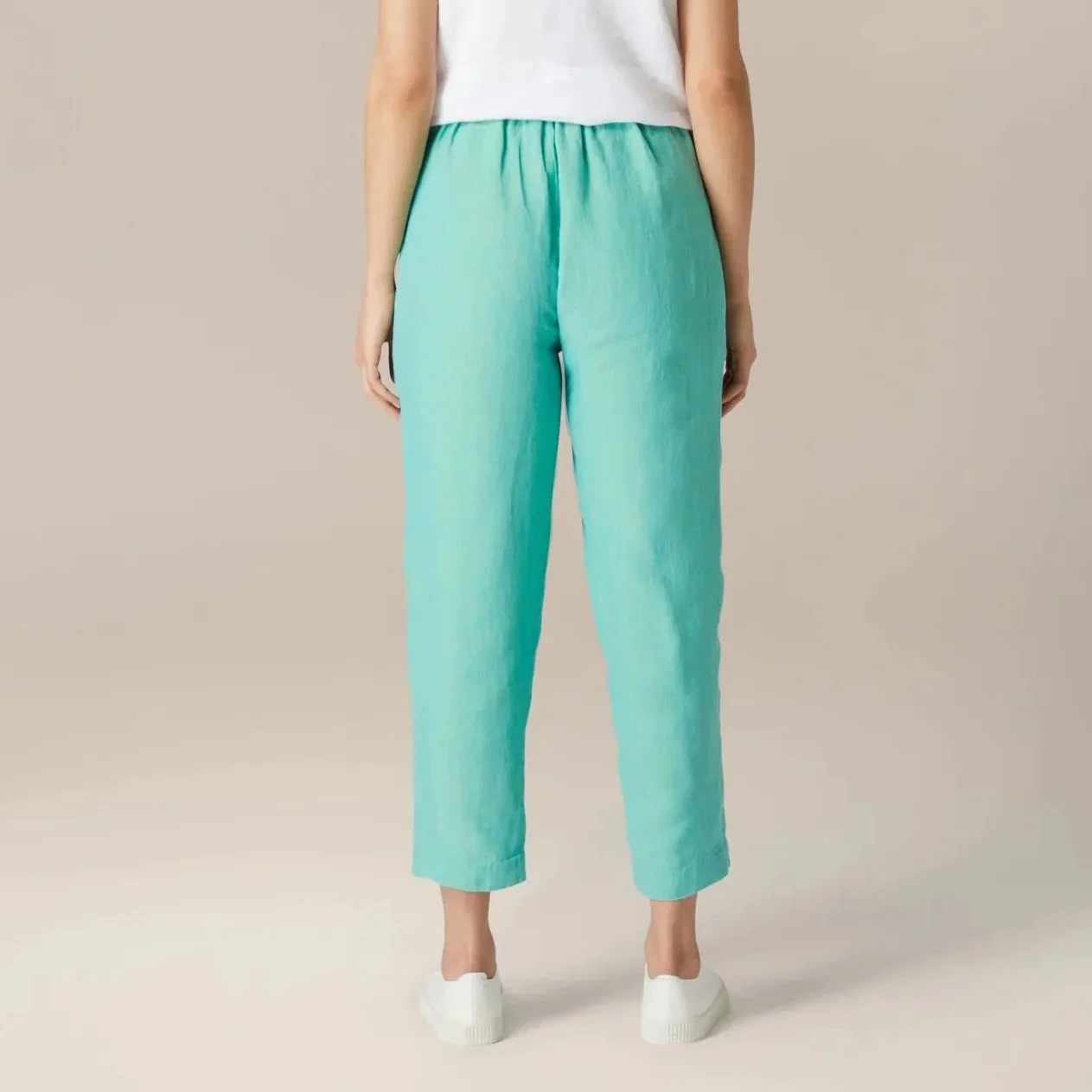 Cross Dye Slim Trousers - Aquamarine