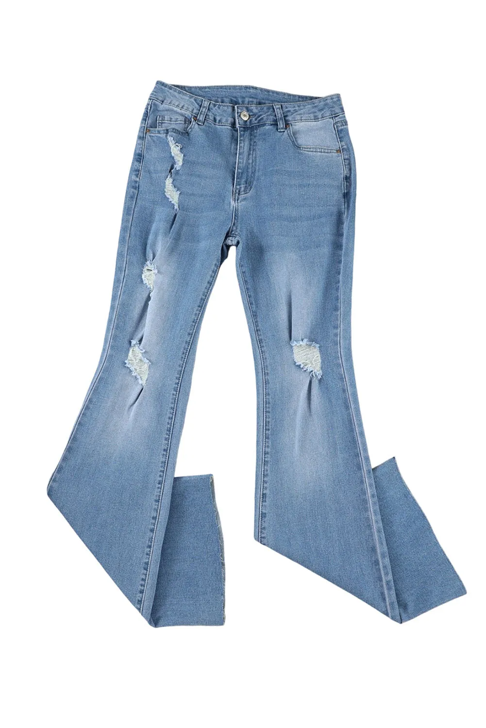 Dark Wash Mid Rise Flare Jeans