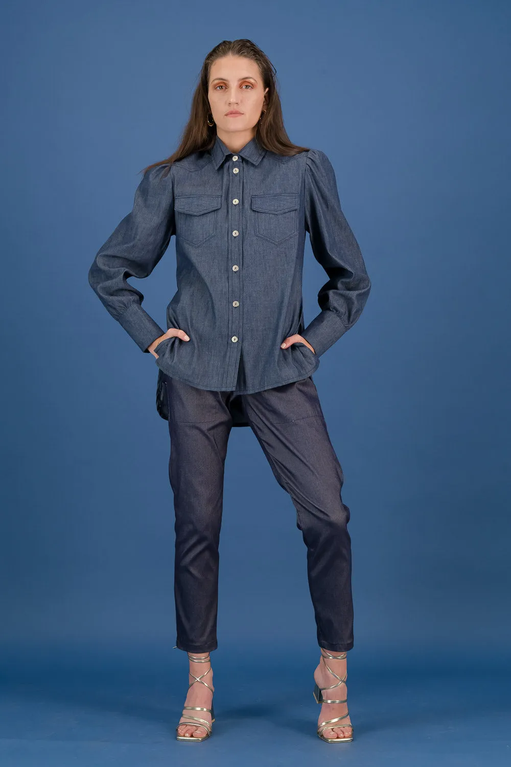 DL ALIA SHIRT   - dark wash