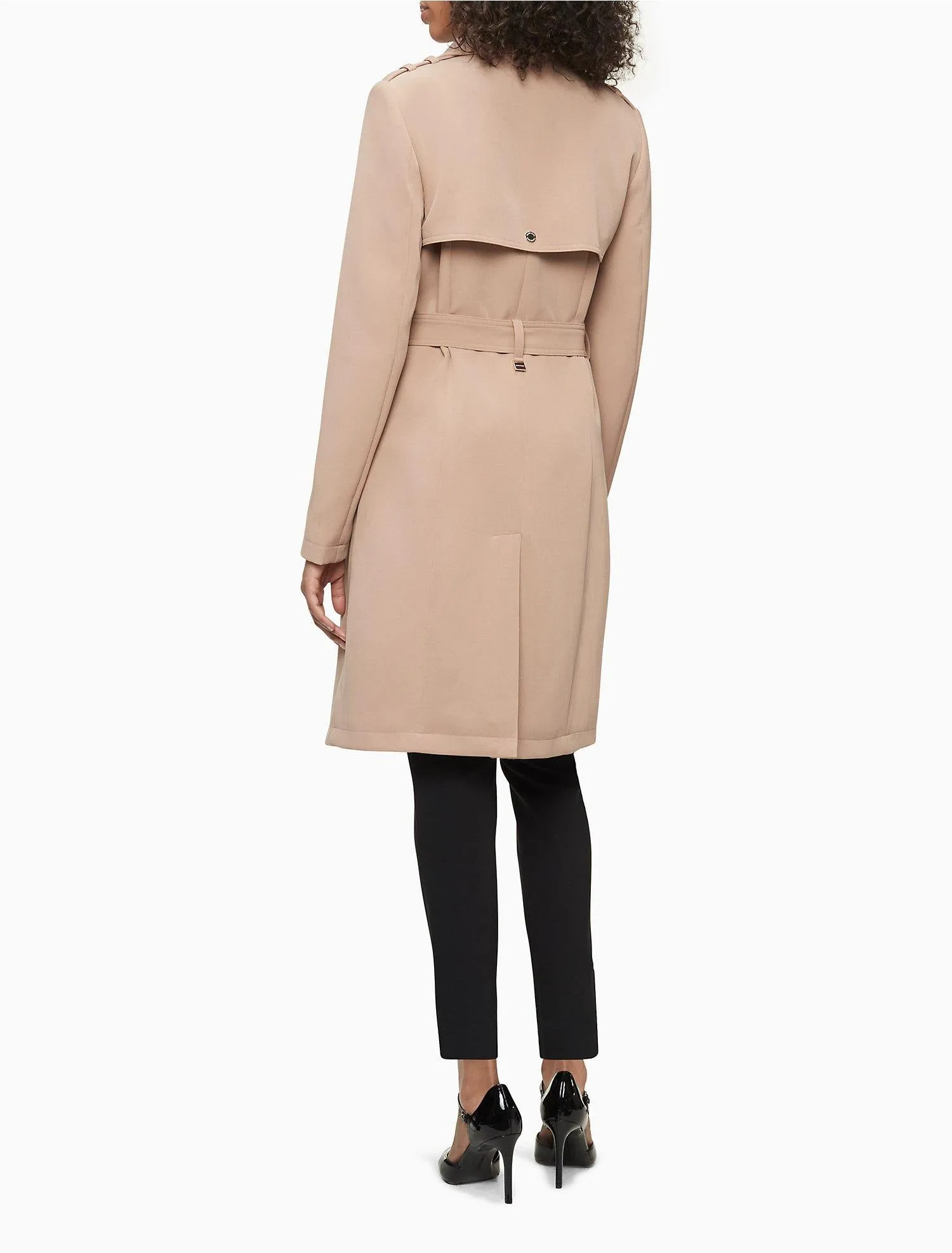 Double Weave Belted Trench Coat