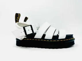 Dr. Martens Size 7 White/Black Caged Leather Shoes Sandals