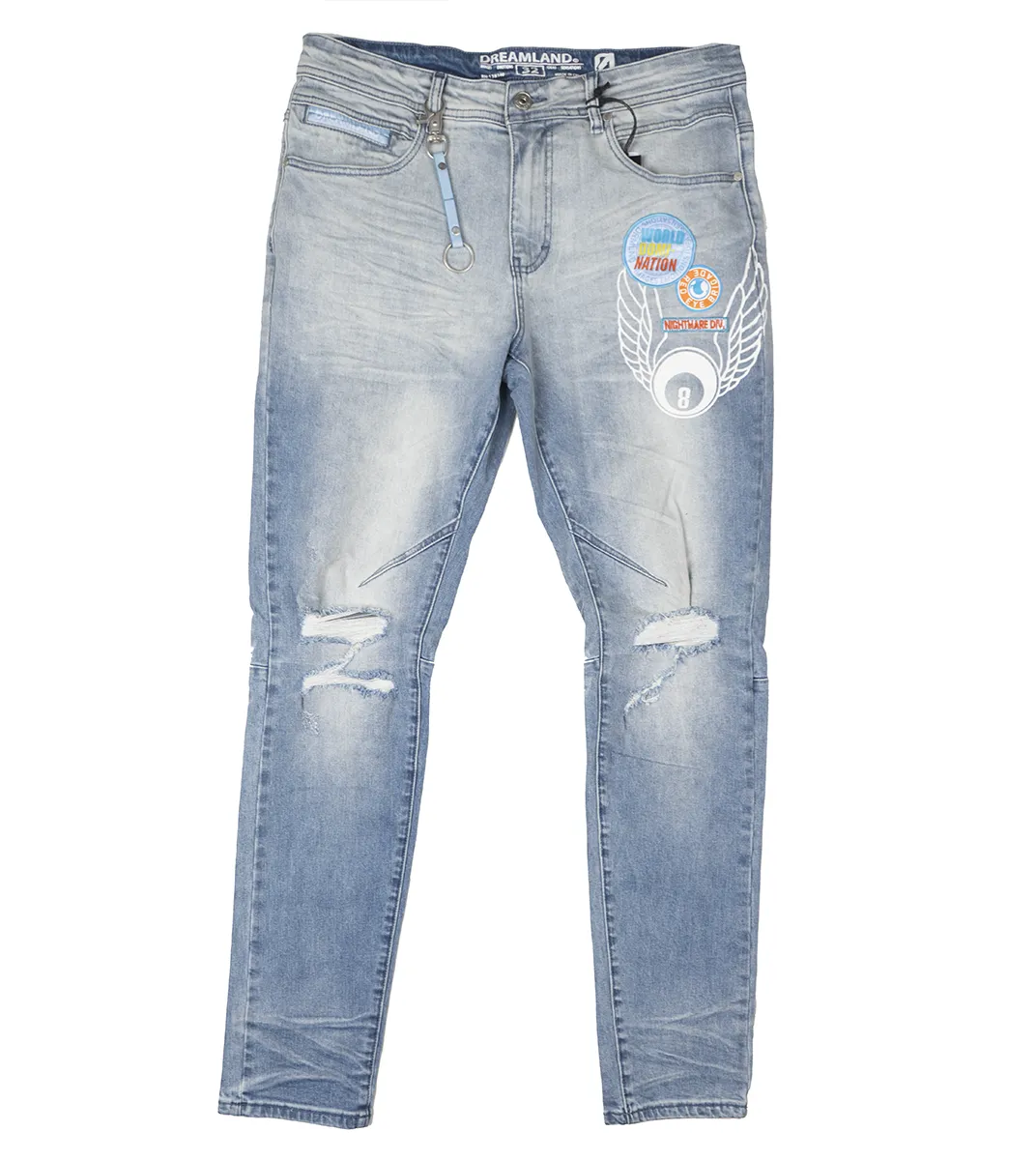 DREAMLAND DENIM JEANS LT STONE WASH - D2302D0782