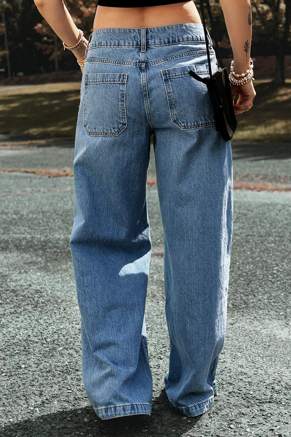 Drop Waist Wide Leg Oversized Jeans