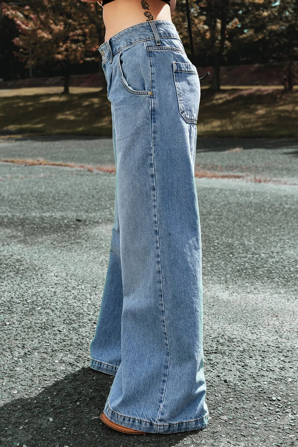 Drop Waist Wide Leg Oversized Jeans