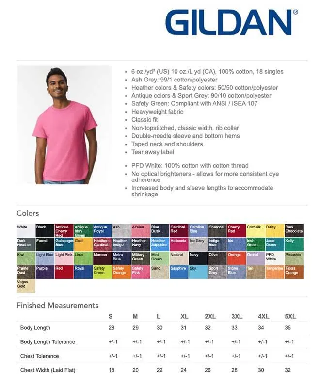 Embroidered Gildan Ultra Cotton T-Shirt