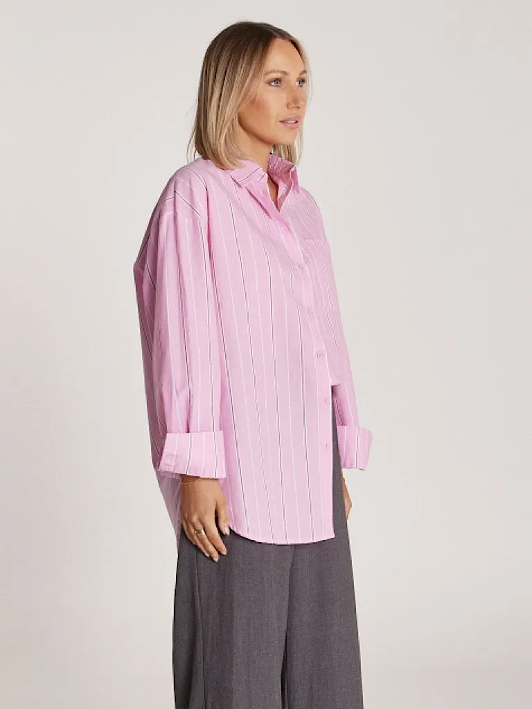 Emily Shirt - Pink Stripe