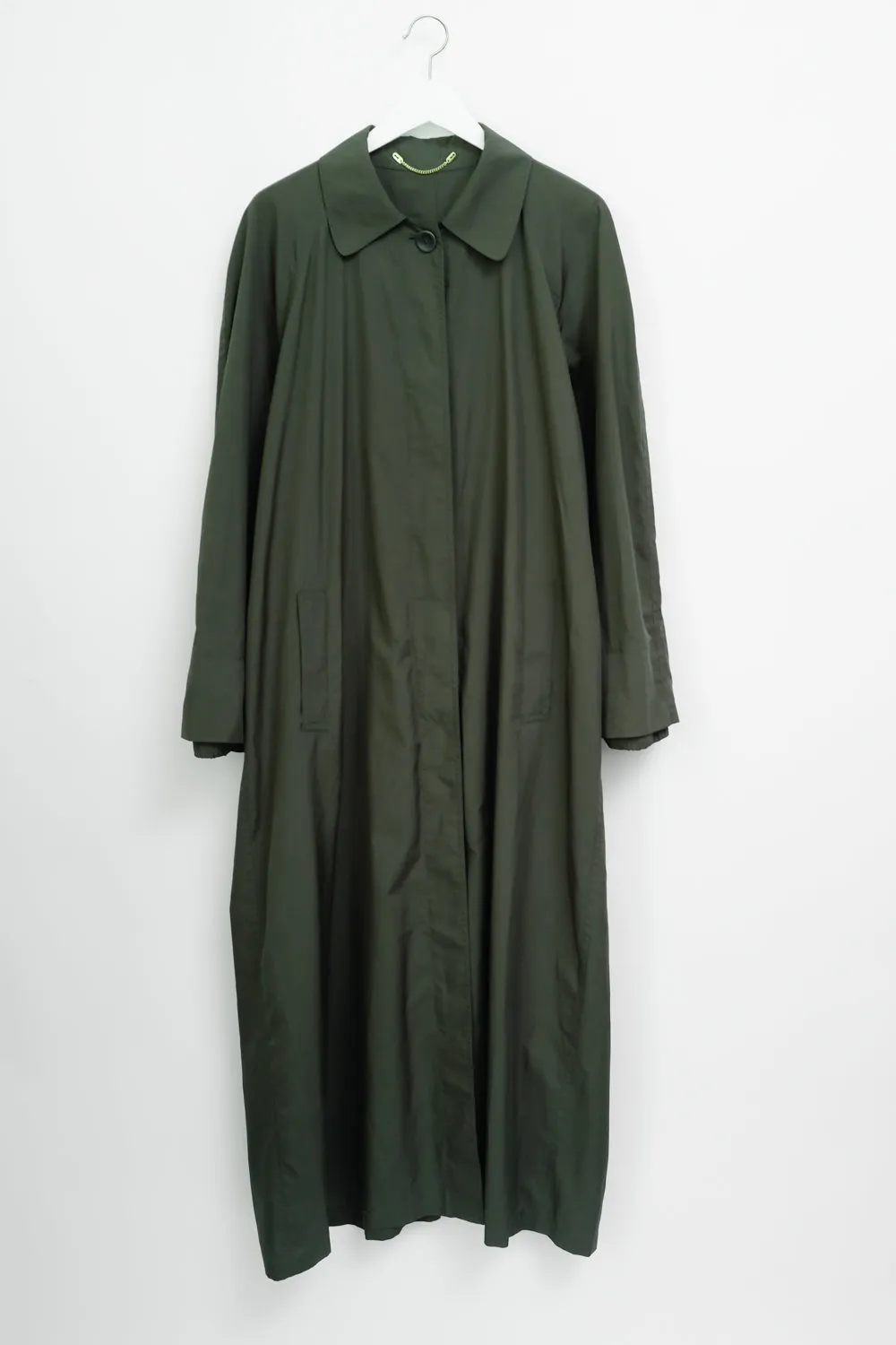 ESCADA VINTAGE FOREST GREEN MAXI RAIN COAT